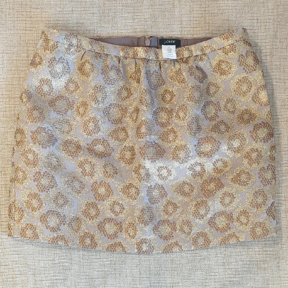 J. Crew Sparkly Cheetah Leopard Mini Skirt Size 4